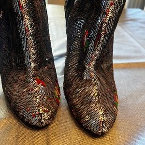 Christian Louboutin sequin booties